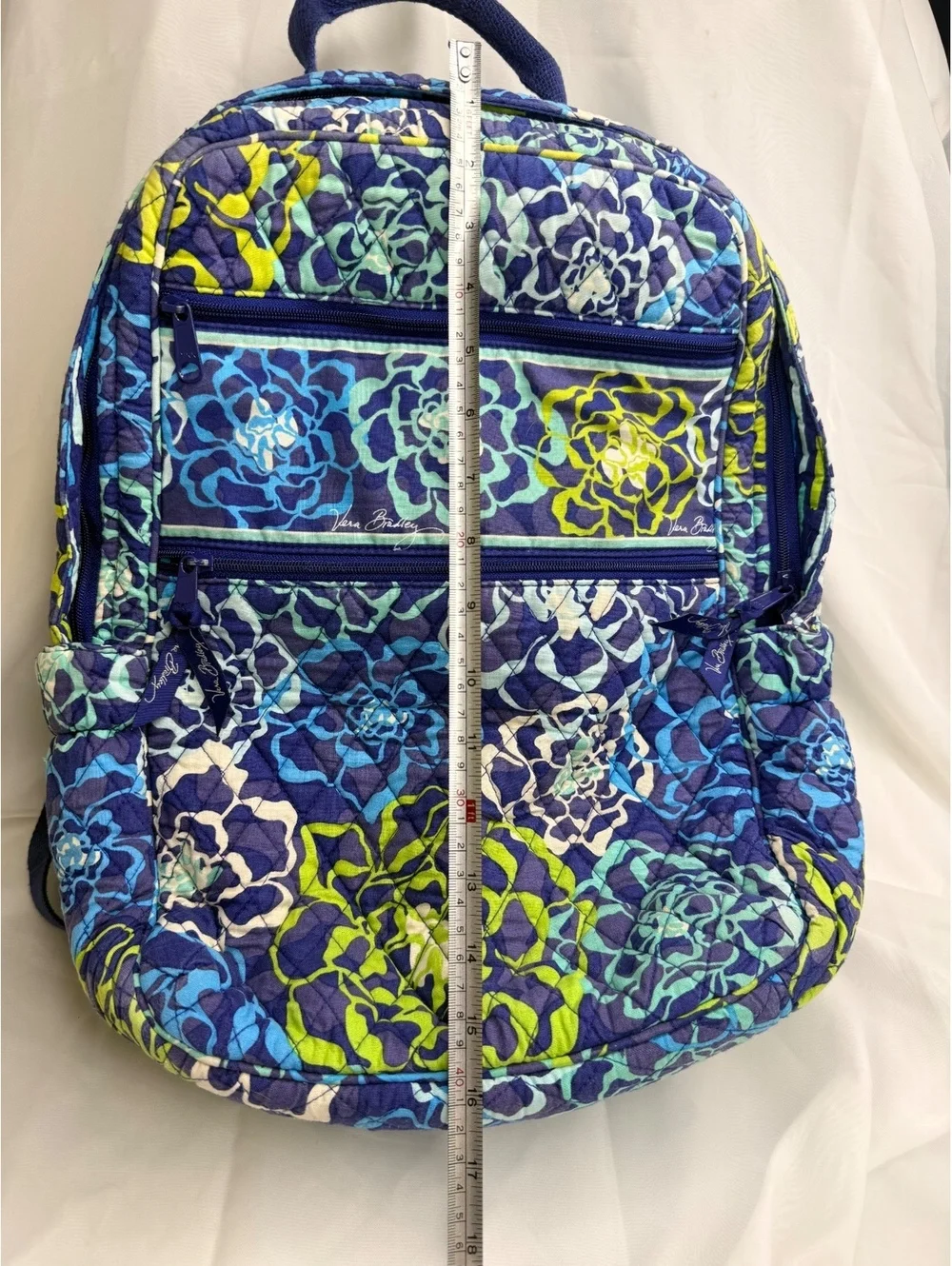 Vera Bradley Katalina Blues Large Tech Backpack Retired Pattern